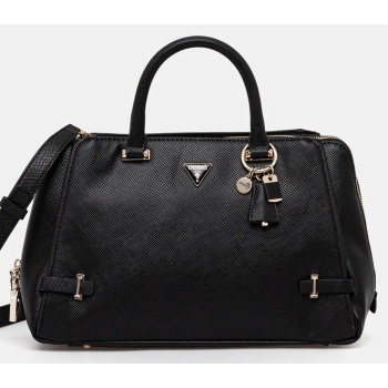 τσάντα guess rosalba χρώμα μαύρο, hwzg96 57060 κύριο