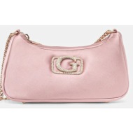 τσάντα guess prue χρώμα: ροζ, hweg96 70730 100% πολυεστέρας