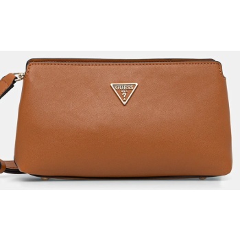 τσάντα guess talent χρώμα καφέ, hwng96 69120 κύριο υλικό