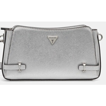 τσάντα guess rosalba χρώμα ασημί, hwmy96 57120 κύριο