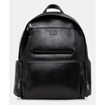σακίδιο πλάτης guess boston χρώμα μαύρο, hmboca p5342