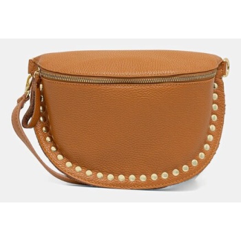 δερμάτινη τσάντα answear.lab χρώμα καφέ 100% φυσικό δέρμα