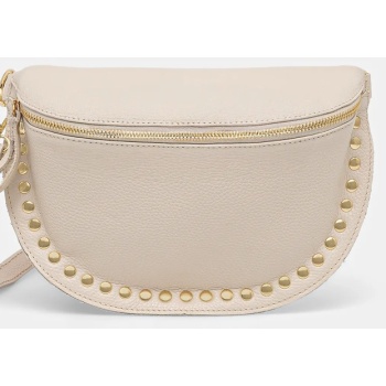 δερμάτινη τσάντα answear.lab χρώμα μπεζ 100% φυσικό δέρμα