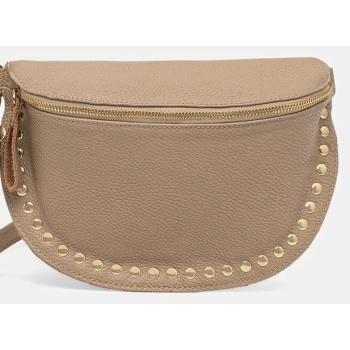 δερμάτινη τσάντα answear.lab χρώμα καφέ 100% φυσικό δέρμα