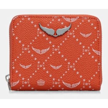 πορτοφόλι zadig&voltaire χρώμα πορτοκαλί, lwsg03640 υλικό