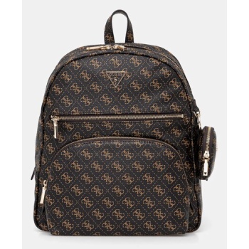 σακίδιο πλάτης guess power play χρώμα καφέ, hwqg71 24350