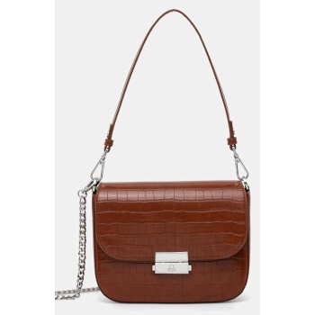 τσάντα united colors of benetton χρώμα καφέ, 62y9dy07y