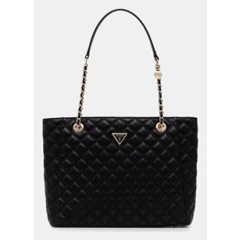 τσάντα guess giully χρώμα μαύρο, hwqg96 73240 κύριο υλικό