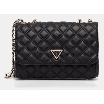 τσάντα guess giully χρώμα μαύρο, hwqg96 73200 κύριο υλικό