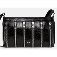 δερμάτινη τσάντα zadig&voltaire χρώμα: μαύρο, lwba03952 κύριο υλικό: 100% δέρμα βοοειδών
φόδρα: 60% 