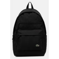 σακίδιο πλάτης lacoste χρώμα: μαύρο, nu5180ne 100% πολυεστέρας