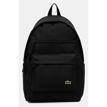 σακίδιο πλάτης lacoste χρώμα μαύρο, nu5180ne 100%