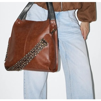 τσάντα medicine χρώμα καφέ κύριο υλικό 100%