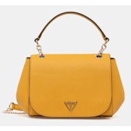 τσάντα guess talent χρώμα: κίτρινο, hwng96 69210 δερμάτινη απομίμηση