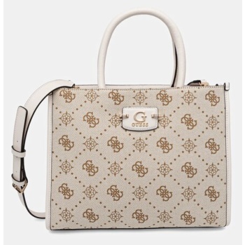 τσάντα guess neda χρώμα μπεζ, hwcp96 54220 κύριο υλικό