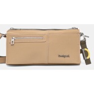 τσάντα desigual delta nova silver χρώμα: μπεζ, 25waxpaf υλικό 1: 100% πολυουρεθάνη
υλικό 2: 100% πολ