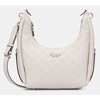 τσάντα guess phoebe χρώμα μπεζ, hwpd96 65020 κύριο υλικό