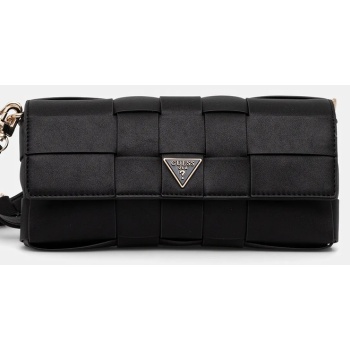 τσάντα guess maylee χρώμα μαύρο, hwwg96 61190 κύριο υλικό