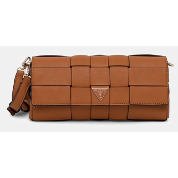 τσάντα guess maylee χρώμα καφέ, hwwg96 61190 κύριο υλικό