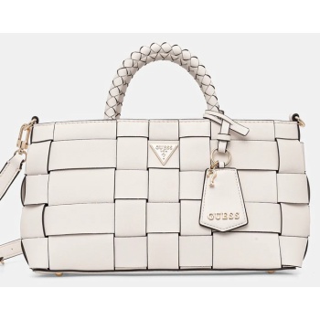 τσάντα guess maylee χρώμα μπεζ, hwwg96 61060 κύριο υλικό
