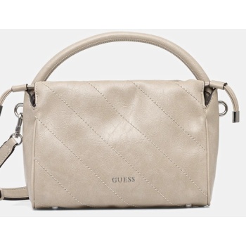 τσάντα guess amys χρώμα μπεζ, hwmy96 59160 υλικό 1 100%