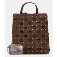 σακίδιο πλάτης desigual new patch 1 choc χρώμα: καφέ, 25wakp39 υλικό 1: 100% πολυουρεθάνη
υλικό 2: 1