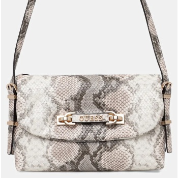 τσάντα guess lefia χρώμα μπεζ, hwkg96 44190 κύριο υλικό