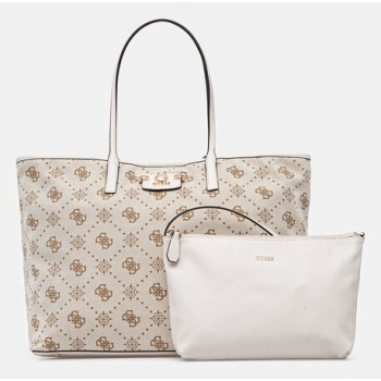 τσάντα guess neda χρώμα μπεζ, hwcp96 54240 υλικό 1 49%