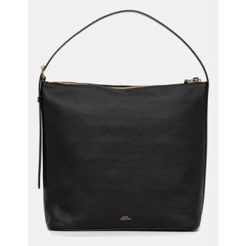 δερμάτινη τσάντα a.p.c. sac vera χρώμα μαύρο, pxcbl.f61902