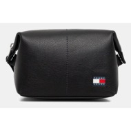 νεσεσέρ καλλυντικών tommy jeans χρώμα: μαύρο, am0am13693 50% ίνες δέρματος, 35% πολυεστέρας, 15% πολ