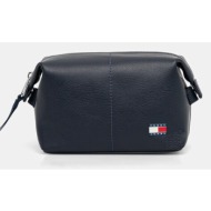 νεσεσέρ καλλυντικών tommy jeans χρώμα: ναυτικό μπλε, am0am13693 50% ίνες δέρματος, 35% πολυεστέρας, 