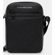 σακίδιο tommy hilfiger χρώμα: μαύρο, am0am13836 συνθετικό ύφασμα
