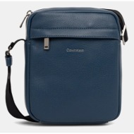 σακίδιο calvin klein χρώμα: μπλε, lv04d3160g συνθετικό ύφασμα