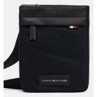 σακίδιο tommy hilfiger χρώμα: μαύρο, am0am13620 89% ανακυκλωμένος πολυεστέρας, 11% πολυουρεθάνη