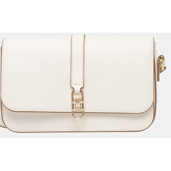 τσάντα tommy hilfiger χρώμα άσπρο, aw0aw17723 κύριο υλικό