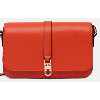 τσάντα tommy hilfiger χρώμα πορτοκαλί, aw0aw17723 κύριο