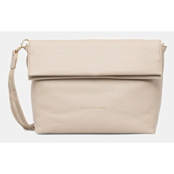 τσάντα tommy hilfiger χρώμα μπεζ, aw0aw17692 κύριο υλικό