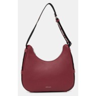 δερμάτινη τσάντα coccinelle raquel χρώμα: μπορντό, e1.sq0.13.02.01 κύριο υλικό: δέρμα