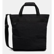 τσάντα tommy hilfiger χρώμα: μαύρο, am0am13611 98% ανακυκλωμένο νάιλον, 2% πολυουρεθάνη