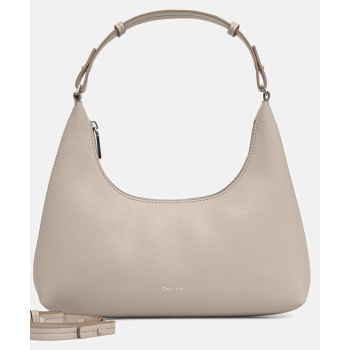 τσάντα calvin klein χρώμα μπεζ, lv04f3272g 100%