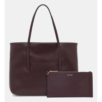 τσάντα calvin klein χρώμα καφέ, lv04f3267g 70%