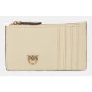 δερμάτινο πορτοφόλι pinko χρώμα: γκρι, 100251 a0gk φυσικό δέρμα