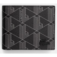 πορτοφόλι + μπρελόκ lacoste ανδρικό, χρώμα: μαύρο, nh4801lx κύριο υλικό: 100% χλωριούχο πολυβινύλιο
