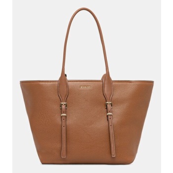 δερμάτινη τσάντα michael michael kors χρώμα μαύρο