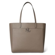 δερμάτινη τσάντα lauren ralph lauren χρώμα: καφέ, 431960183 δέρμα βοοειδών