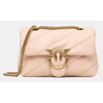 δερμάτινη τσάντα pinko φυσικό δέρμα