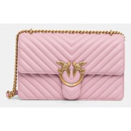 δερμάτινη τσάντα pinko φυσικό δέρμα