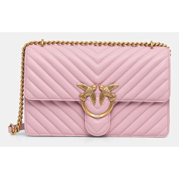 δερμάτινη τσάντα pinko φυσικό δέρμα