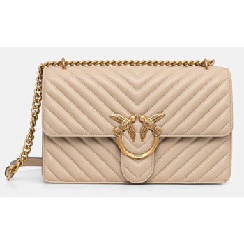 δερμάτινη τσάντα pinko φυσικό δέρμα