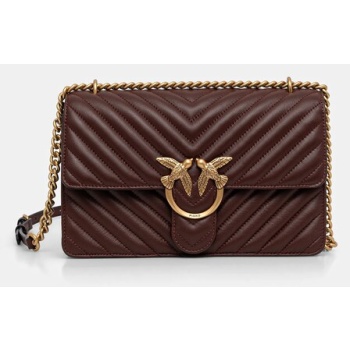 δερμάτινη τσάντα pinko φυσικό δέρμα